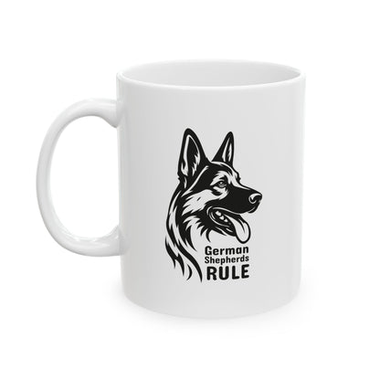 Ceramic Mug, (11oz, 15oz) German Shepherds Rule