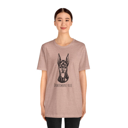 Unisex Jersey Short Sleeve Tee Dobermans Rule