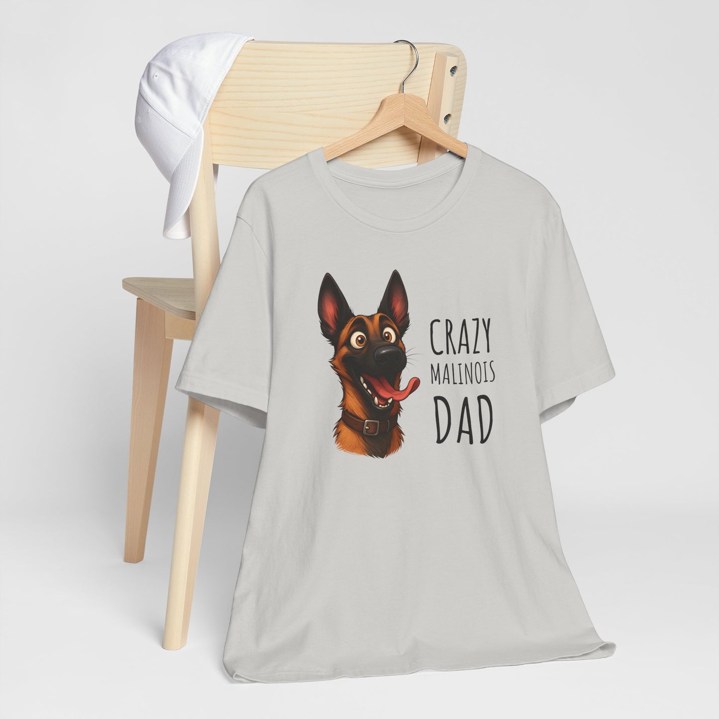 Unisex Jersey Short Sleeve Tee Crazy Malinois Dad