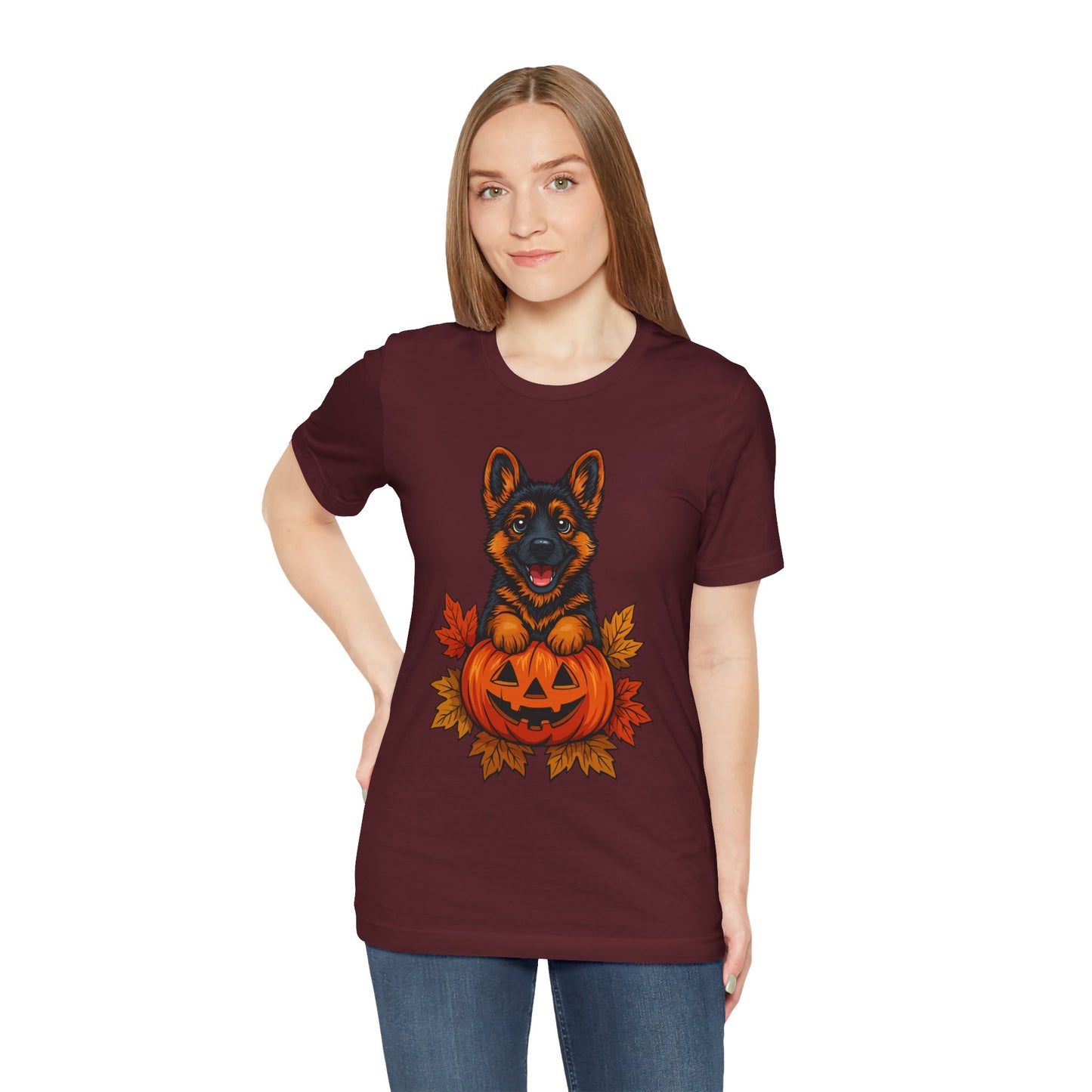 Unisex Jersey Short Sleeve Tee Halloween German Shepherd