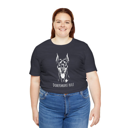 Unisex Jersey Short Sleeve Tee Dobermans Rule