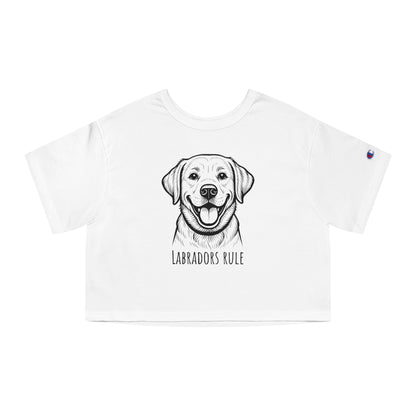 Champion Women's Heritage Cropped T-Shirt Labradors Rule