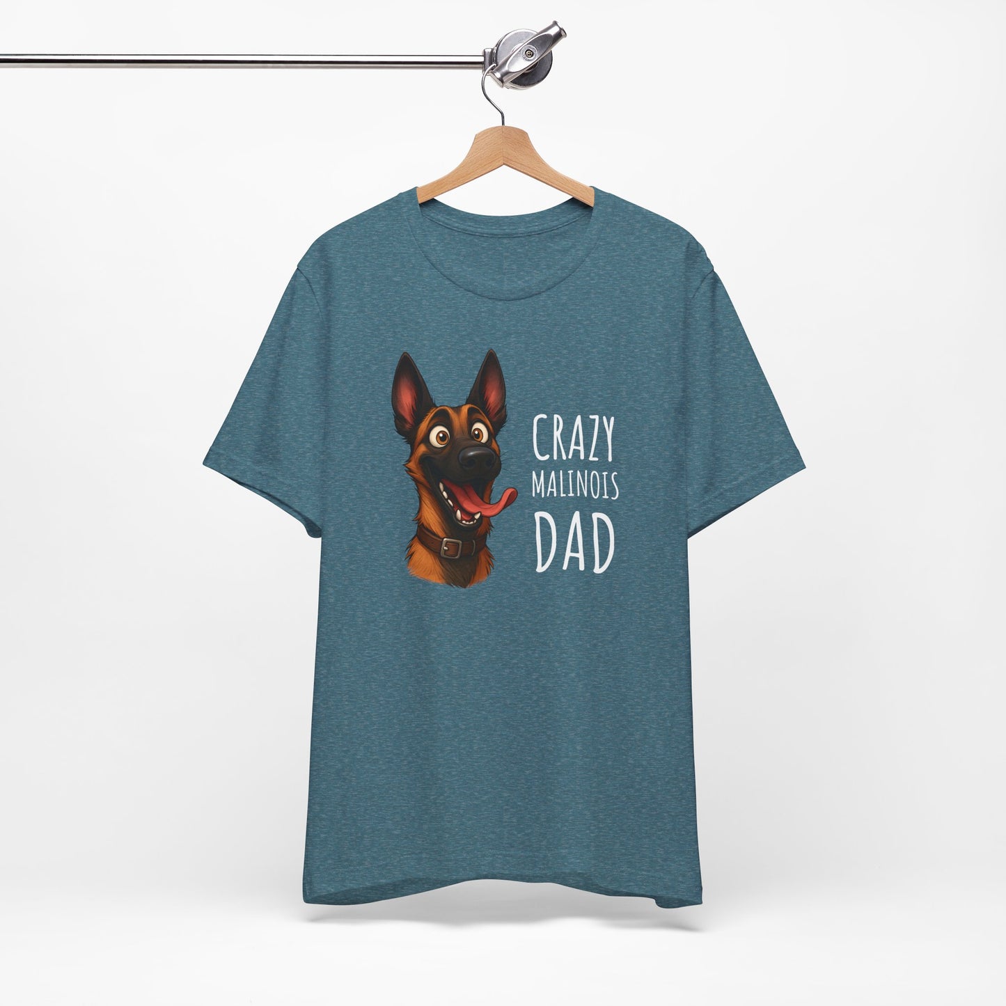 Unisex Jersey Short Sleeve Tee Crazy Malinois Dad