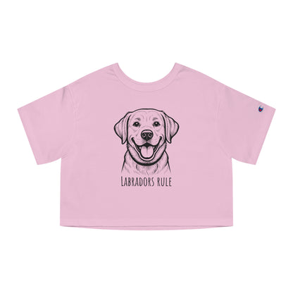 Champion Women's Heritage Cropped T-Shirt Labradors Rule