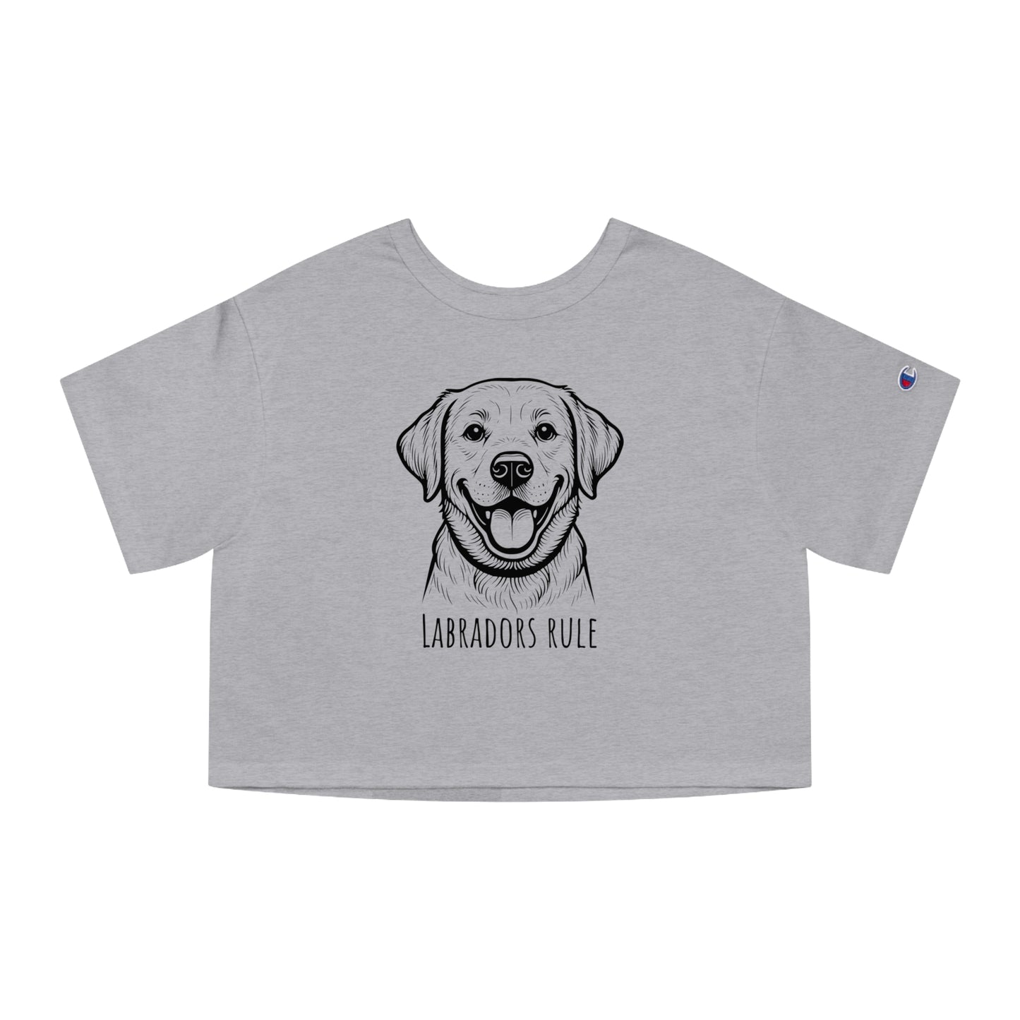Champion Women's Heritage Cropped T-Shirt Labradors Rule