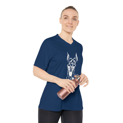 Women's Performance V-Neck T-Shirt Dobermans Rule